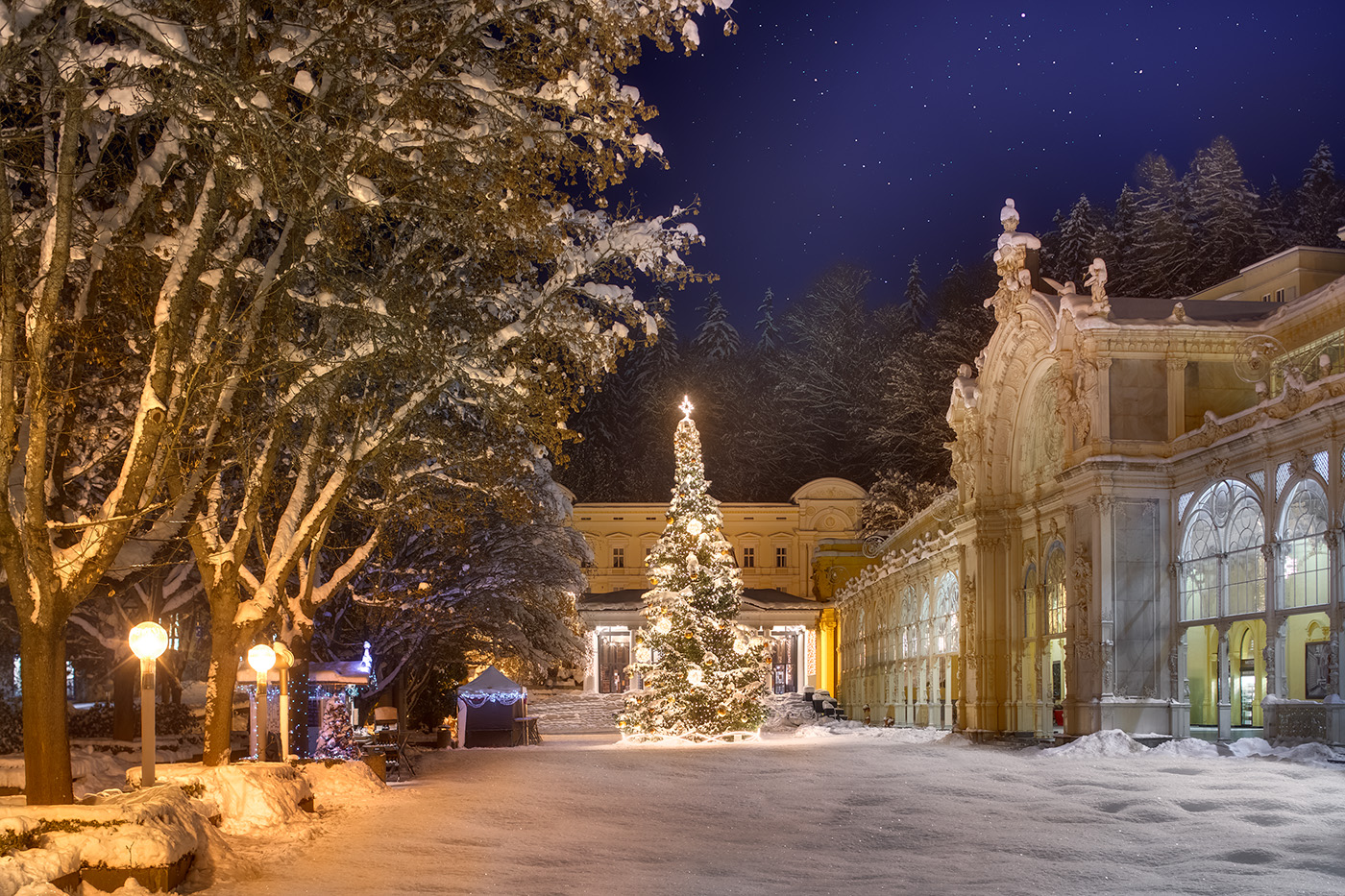 Advent v Mariánských Lázních: vánoční trhy na kolonádě a klidný prosinec